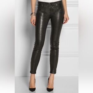 J Brand Genuine Lamb Leather Skinny Pants Sz 23